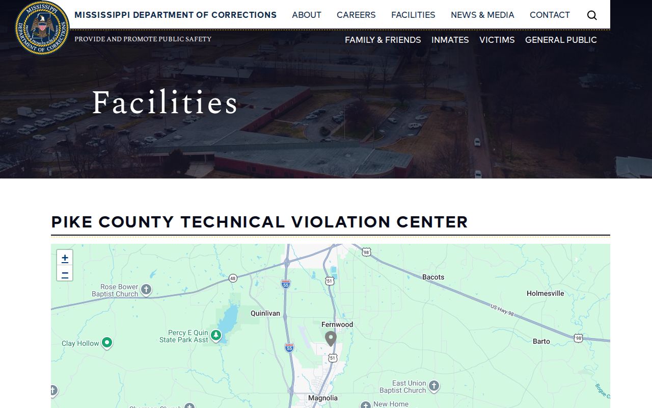 Pike County Technical Violation Center MDOC custody status and release profile