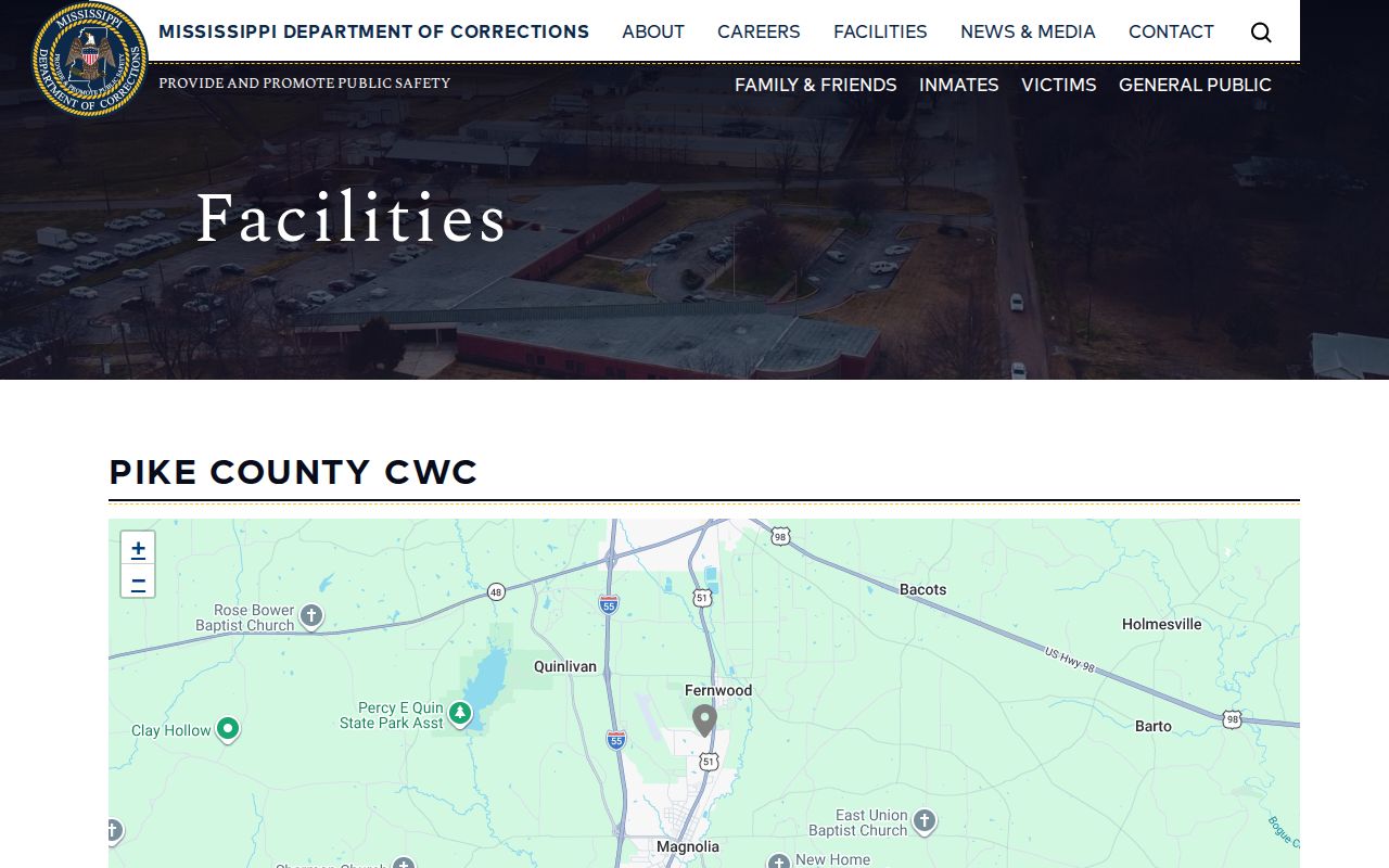 Pike County Community Work Center MDOC facility and release contact profile